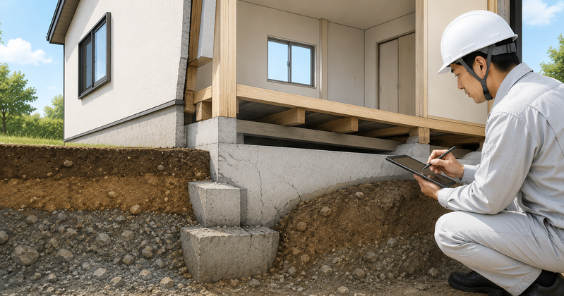 地盤や基礎や建物を調査して家が傾く原因を確認する専門家