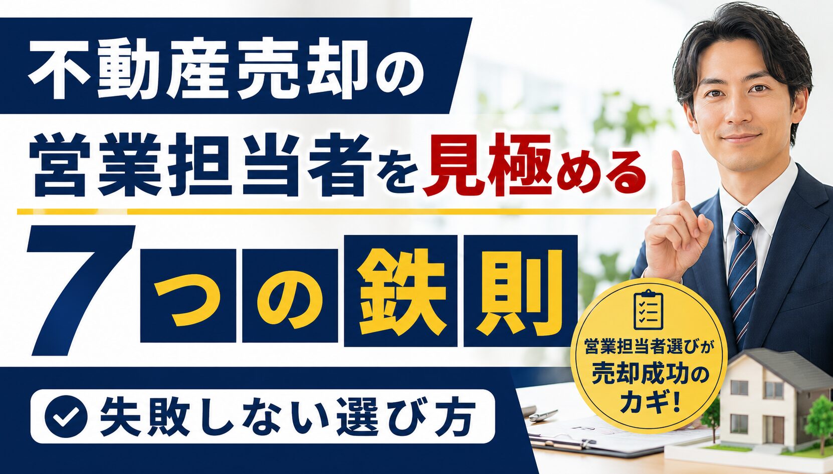 不動産売却の営業担当者を見極める7つの鉄則｜失敗しない選び方