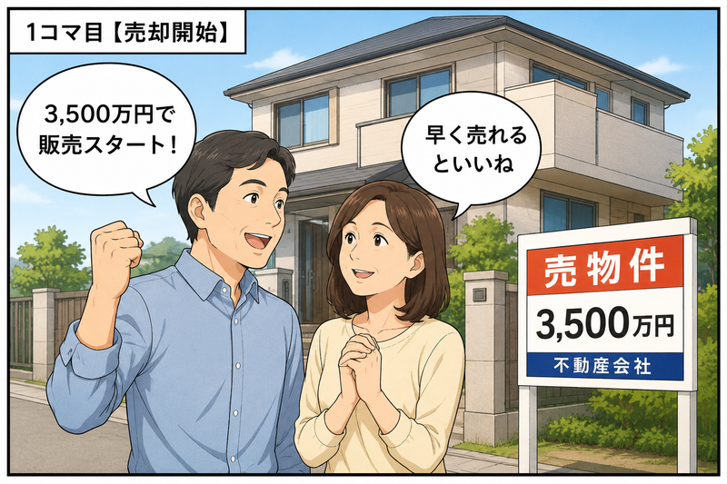 3,500万円で自宅の売却を開始し、早く売れることを期待する夫婦