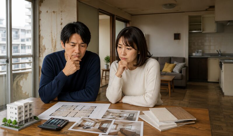 古いマンションのリフォームをするか悩む夫婦