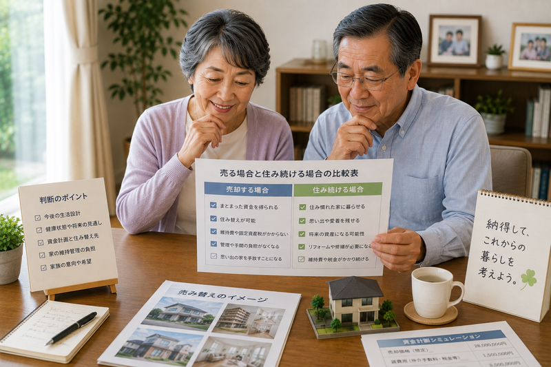自宅を売るか住み続けるか納得して判断する70代夫婦