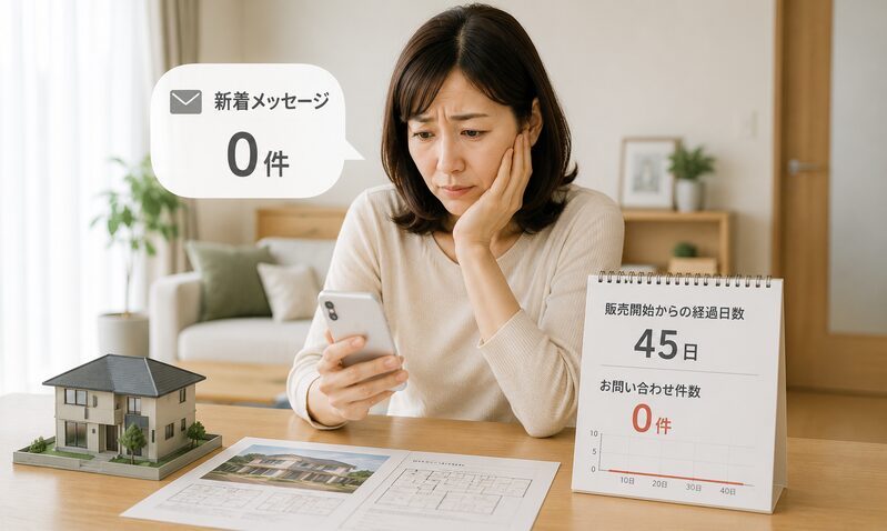 家族がカレンダーを見ながら 「30日以内に売却したい」 と話し合っている様子