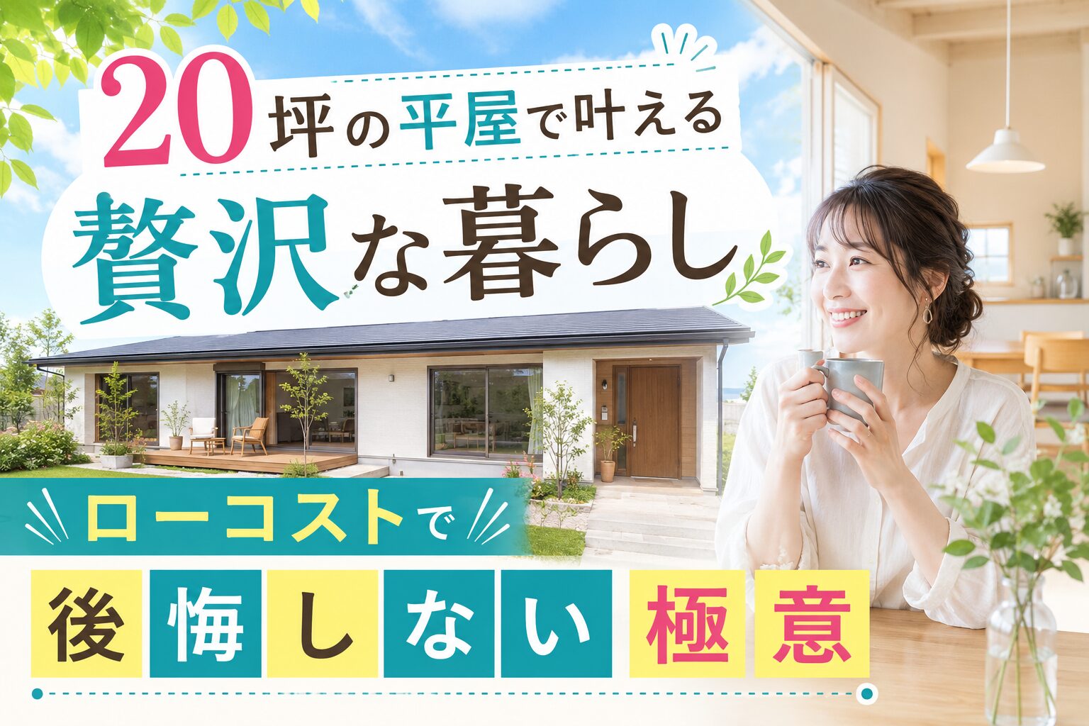 20坪のコンパクトでモダンな平屋の外観