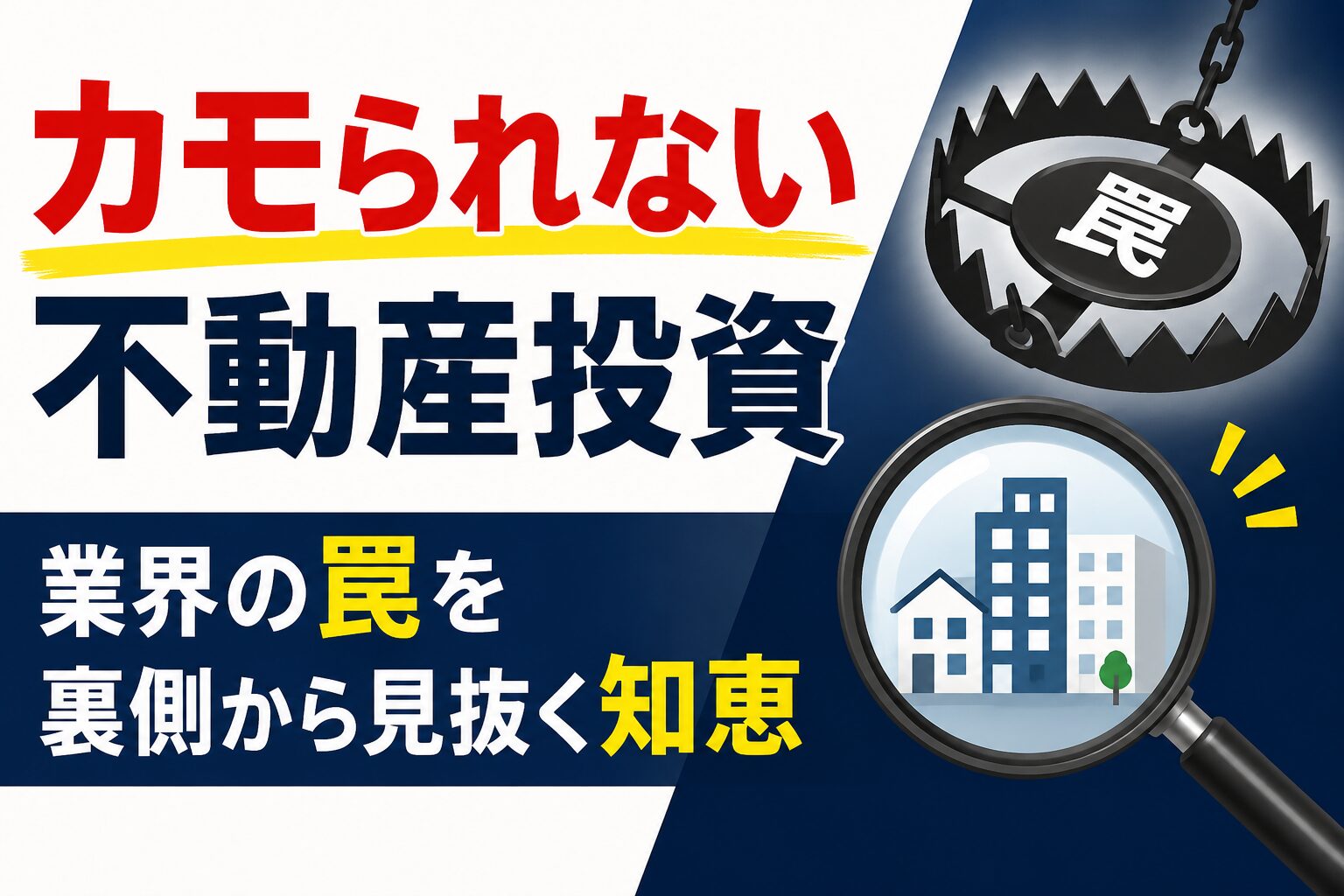 暗い部屋で頭を抱える男性投資家と、怪しく光る不動産投資の契約書のイメージ