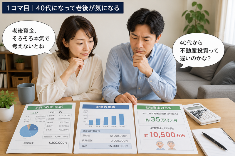 老後の資産形成について考える40代夫婦