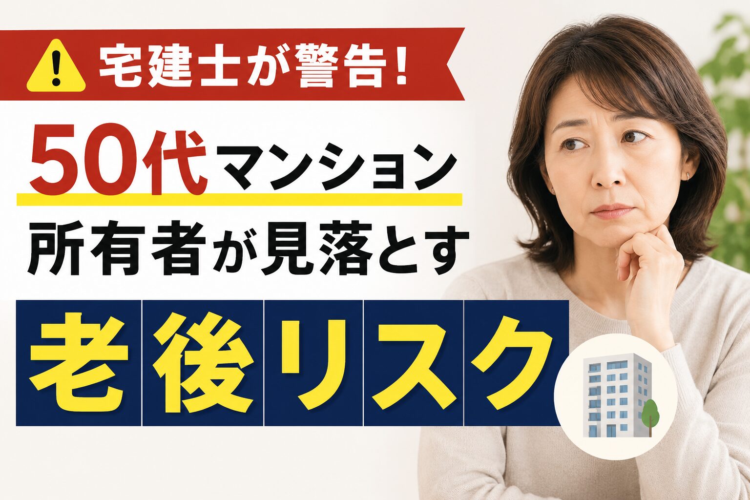 老後資金とマンションの将来に不安を抱える50代夫婦が資産運用について悩んでいる様子