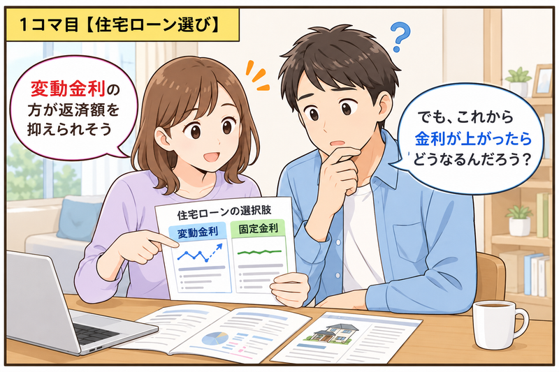 住宅ローンの変動金利と固定金利で迷う30代夫婦