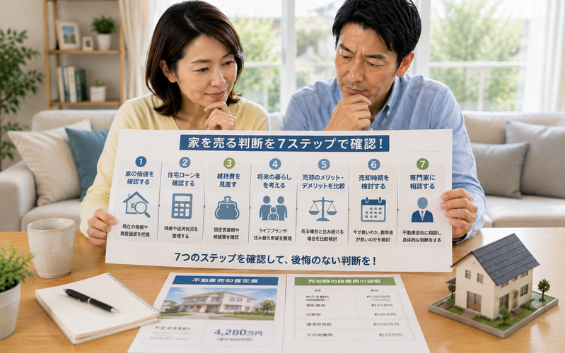 家を売る判断を7ステップで確認する夫婦