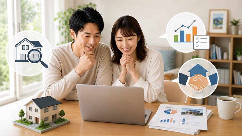 自宅を無料査定に出して検討している夫婦