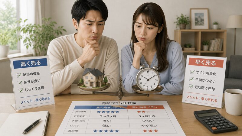 選択の瞬間: 家を売るスピードだけを優先しない夫婦