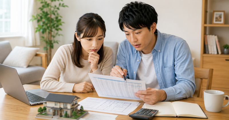 35年住宅ローンの返済期間と完済年齢を確認する30代夫婦
