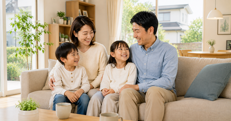 現在の家で安心して暮らす家族