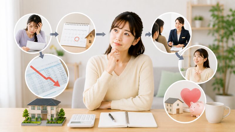 住宅ローンの返済がきつくなってきたので売却について考える女性