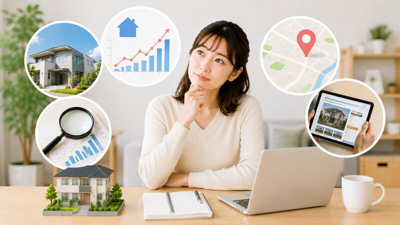 自宅の現在価値を調べることを考えている女性