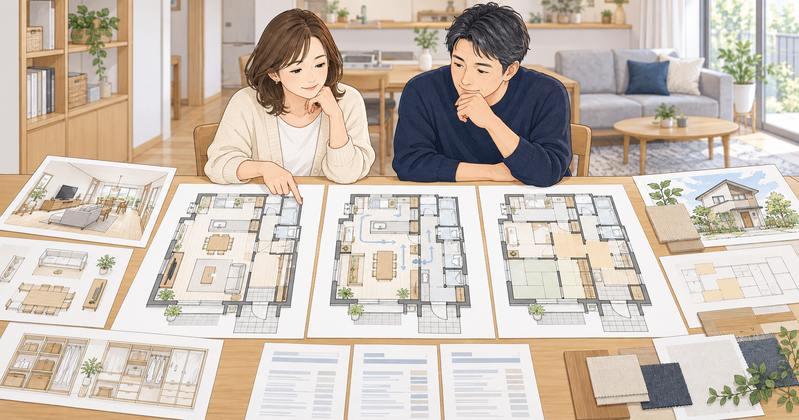 狭小住宅リノベで3社の間取りや家具配置と収納や工事範囲を比較する夫婦