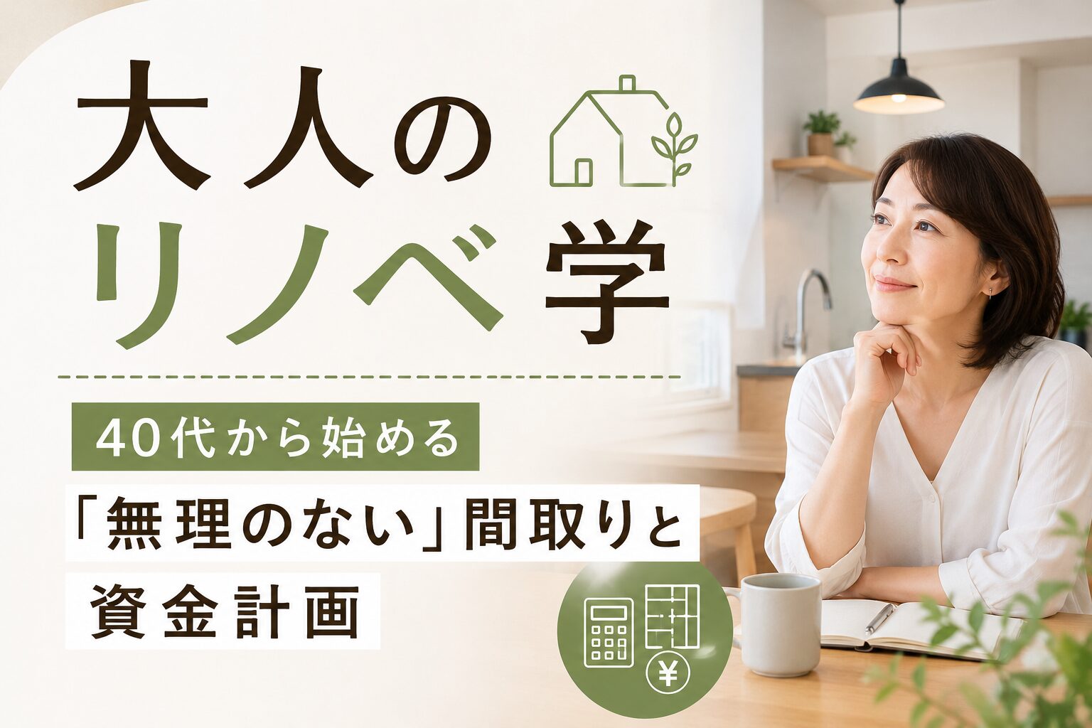 40代の夫婦が自宅のリノベーション計画について真剣に悩んでいる様子