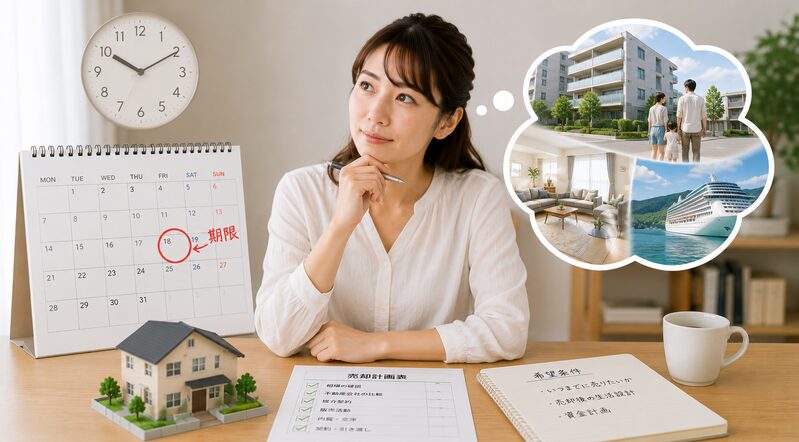 自宅の売却の期限を考える人