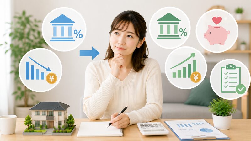 住宅ローンの借り換えを考える女性